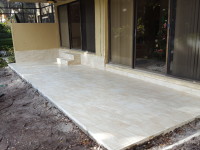 Pouring a new concrete back porch patio deck