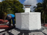 Repair Leaking chimney for Mr. C in West Palm Beach
